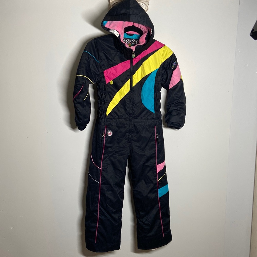 Obermeyer Kids Colorful Snowsuit - Black, Pink, Yellow, Blue